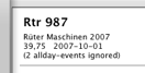 iCal Calendar Description with ignored all-day events